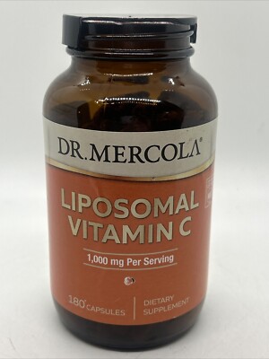 Dr. Mercola Liposomal Vitamin C, 1,000 mg per Serving, 180 Count (Pack of 1) 