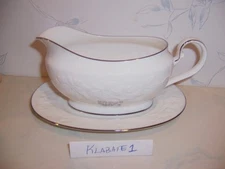 NEW Noritake HALLS OF IVY PLATINUM Gravy Boat & Liner (plate, tray) - NEW IN BOX