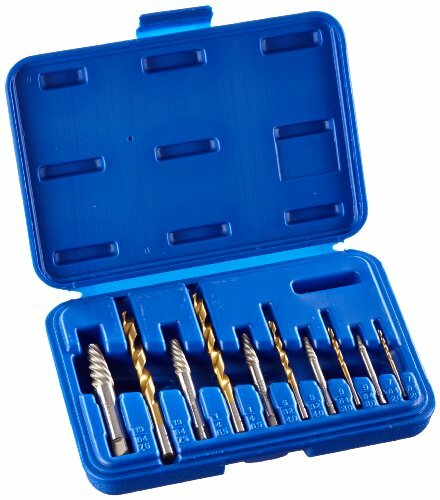 Laser 3744 Set 10 Pezzi Estrattori Bulloni e Punte HSS-TiN Industrial