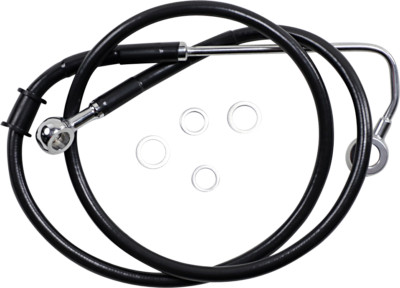 Drag Specialties Plus 4'' Extended Steel Front Brake Line Kit 1741-5761