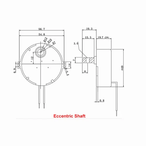 AC220V 49KTYZ Permanentmagnet Synchronmotor 4W 2,5-30U/min Low Speed Motoren - Bild 3 von 8
