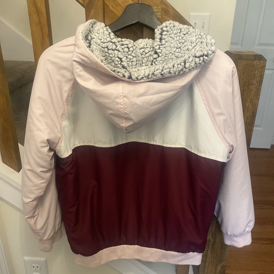 Cálida chaqueta con capucha Justice de invierno para niña talla 10 Foto 3 de 4