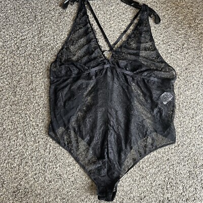 Torrid Black Mesh Lace Bodysuit Sexy Lingerie Sexy Intimates Strappy 4X New  | eBay