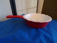 Modern Gourmet Foods Tart/Quiche/Pie/Casserole Red Mini Stoneware Dish w/Handle