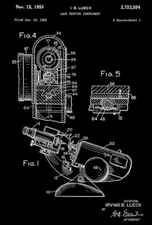 1955 - Lens Testing Instrument - Eye Clinic - Optometrist - Patent Art Poster