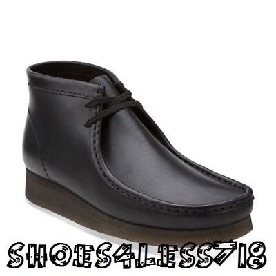 NEW MENS EXCLUSIVE CLARKS OF ENGLAND BLACK LEATHER ORIGINAL WALLABEE  26103666 | eBay