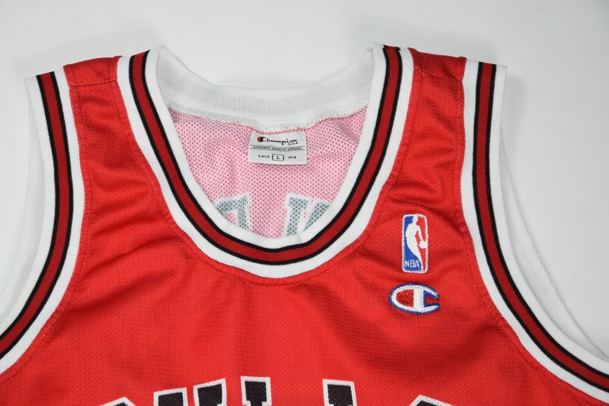 CHICAGO BULLS SHIRT CHAMPION JERSEY chandler #3 BASKETBALL RED s.L