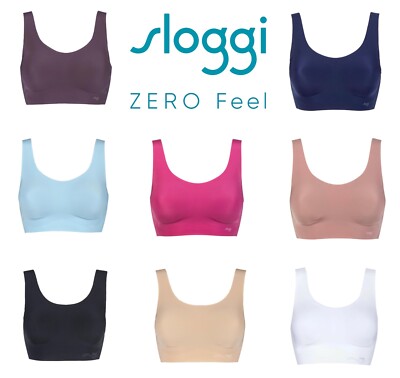 Sloggi Bralette Top Zero Feel Womens Seamfree Removable Pads Many Colours 1 Pack