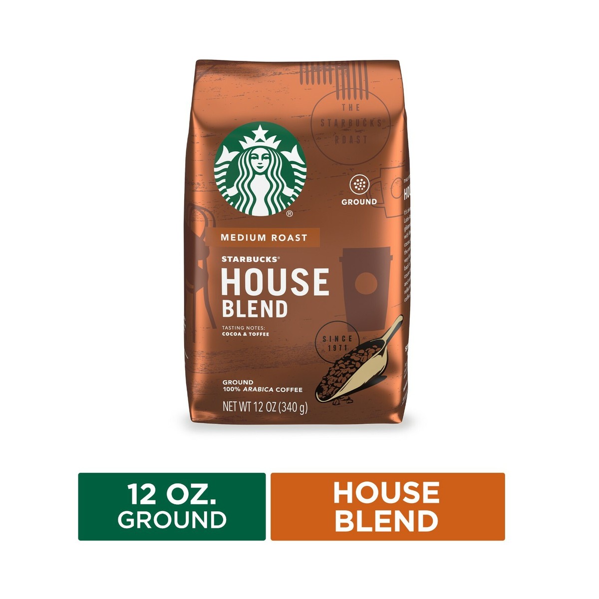 NEW Starbucks Medium Roast House Blend Ground Coffee | eBay