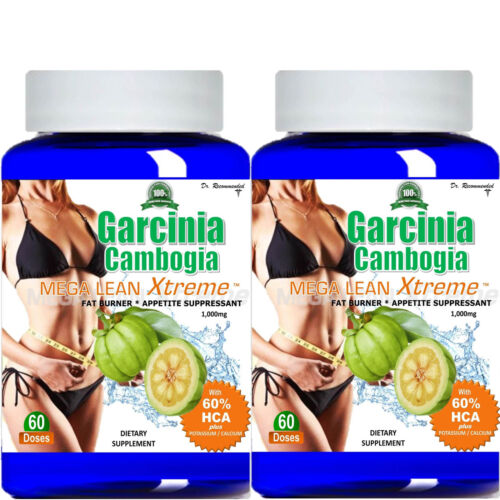 2- 100 % pur extrait de Garcinia Cambogia Mega Extreme 1000 mg 60 % HCA perte de poids - Photo 1 sur 1