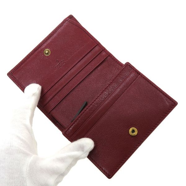 Gucci Python Bifold Wallet Model 466492 Red Used - image 3