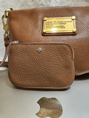Marc by Marc Jacobs Cognac Pebbled Leather Crossbody Bag Gold
