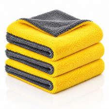 Microfiber Towels 16x16 700 GSM Car Detailing Polishing Drying Edgeless 3 Pack