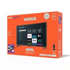  Onn 32” Class HD 720P LED Genuine Roku Smart TV (EVERYTHING INCLUDED!)