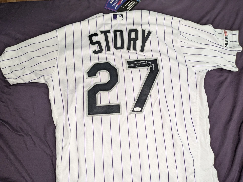 Colorado Rockies Autographed Trevor Story Authentic Jersey JSA Authenticated  - Image 3 of 4