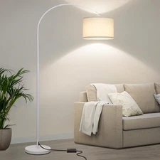 Standing Lamp for Living Room, Dimmable Arc Floor Lamp with White Adjustable ...