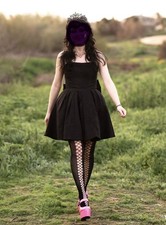 Black Party Dress, House OF CB/Nordstrom, Corset Fit And Flare Mini Skirt , S