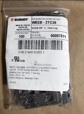 Burndy 500 Qty WEEB-2TC38 Weeb 3/8” Hole Lug