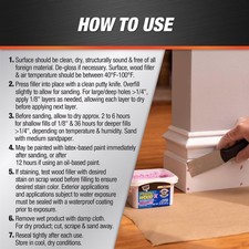 DAP 7079800596 Natural Paintable Indoor/Outdoor Wood Filler 8 oz.