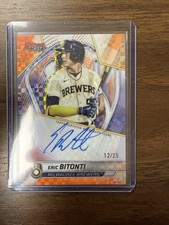 2025 Bowman’s Best Eric Bitonti Orange Auto /25 Brewers Prospect SSP