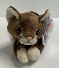 Ty Beanie Baby - POUNCE the Cat 8 Inch NEW MWMTs Plush Brown Kitty