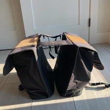 New Look Saddle Bags Pannier, Orange/Black Waterproof  