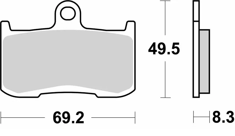 Triumph Daytona 675 2006-2008 SBS Dual Carbon Race Front brake pads set 782DC - image 2 of 3