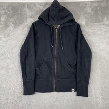 American Giant Hoodie Womens Small Black Full Zip Heavyweight Made in USA