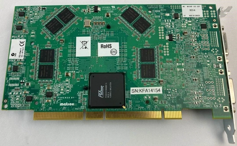 Matrox F7128-0103 PH-P256 F7128-0102 Parhelia PCI 256MB Parhelia Graphic Card - Image 3 of 4