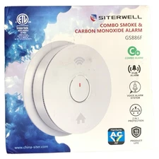 SITERWELL GS886F-H02 Smoke & Carbon Monoxide Detector Combo  Hardwired 10-Yr