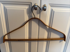 Vintage Dry Cleaners Wooden Hanger Harold's Valeteria Advertising 4 Digit Phone 