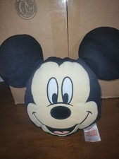 Disney Mickey Mouse Head Plush Pillow Face Stuffed