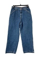 Vintage Bugle Boy Jeans Boys 14 Husky Carpenter Blue Denim 100 Cotton Y2K