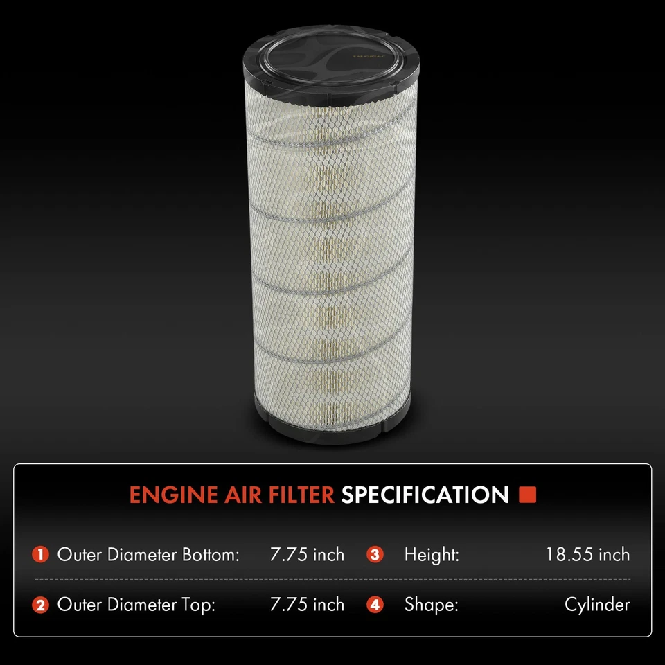 Filtro de aire del motor para Chevy C6500 Kodiak C7500 Kodiak GMC C6500 Topkick Isuzu Foto 2 de 4