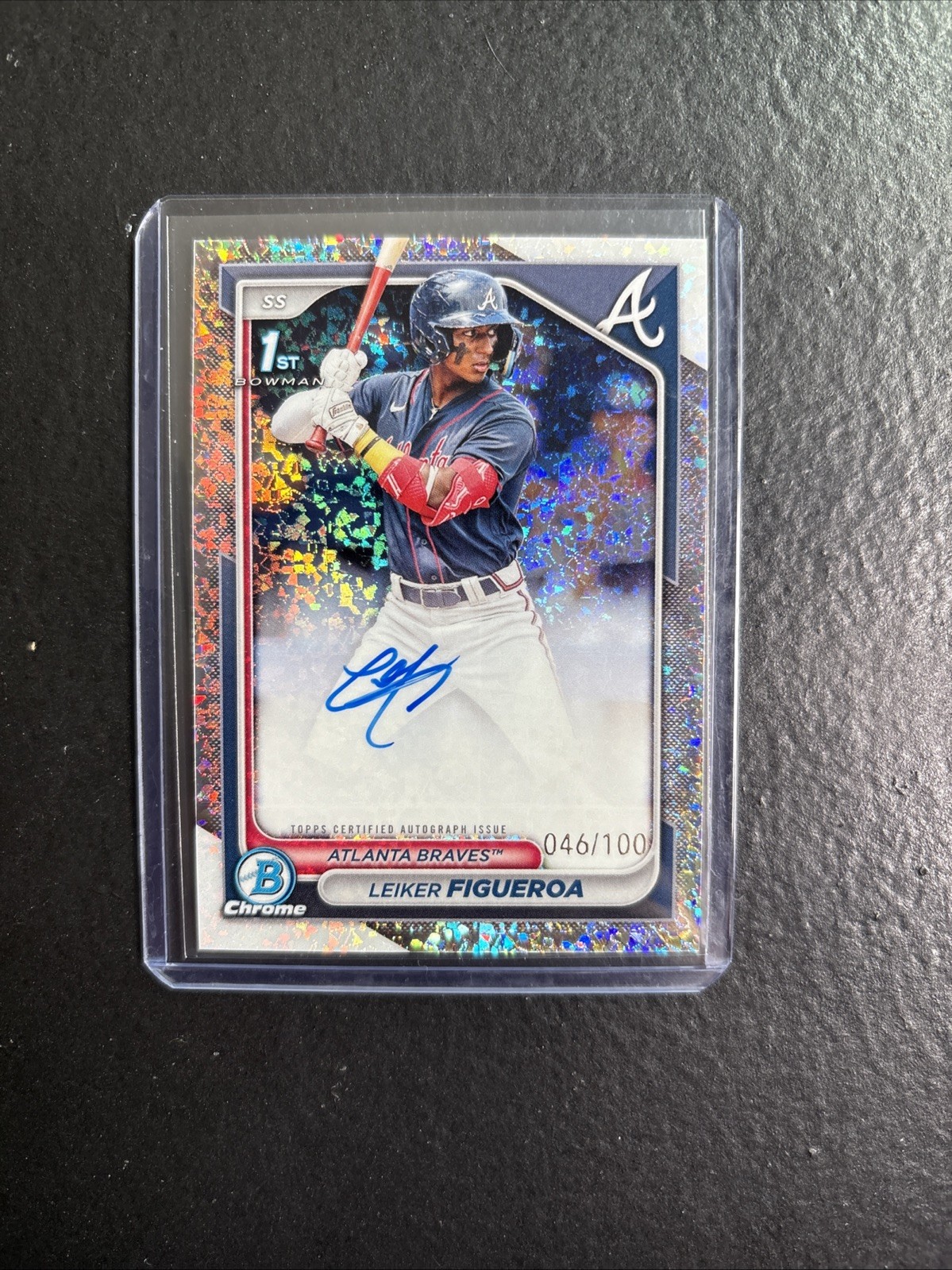 2024 Bowman Chrome Leiker Figueroa #CPA-LF Mini Diamond #/100 Auto