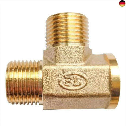 COFEDON Gewindefitting T-Stück IGxAGxAG aus Messing, 1/2 Zoll Innengewinde, für