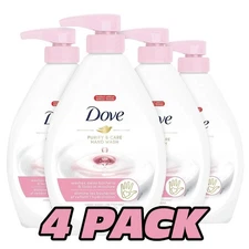 Dove Hand Wash White Peach and Tea Moisturizing 18.59oz - Pack of 4 NEW
