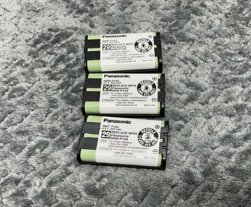 Panasonic HHR-P104 3.6V 830mAh Battery Pack Lot of 3