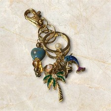 Keyring Charms Beads Beach Coastal Theme For Purse, Bag