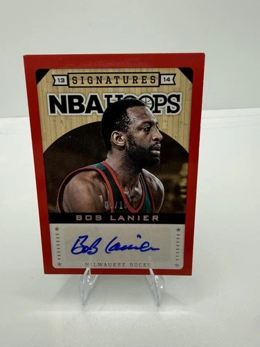 2013-14 NBA hoops signatures Red 119 Bob Lanier /10