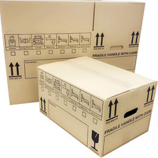 5 X Van House Moving Strong Large Cardboard Boxes Storage Packing 52Cm X 30Cm X