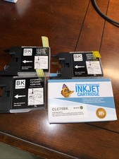 Lot of 4 CLC75BK Black Ink Cartridge For Brother Inkjet