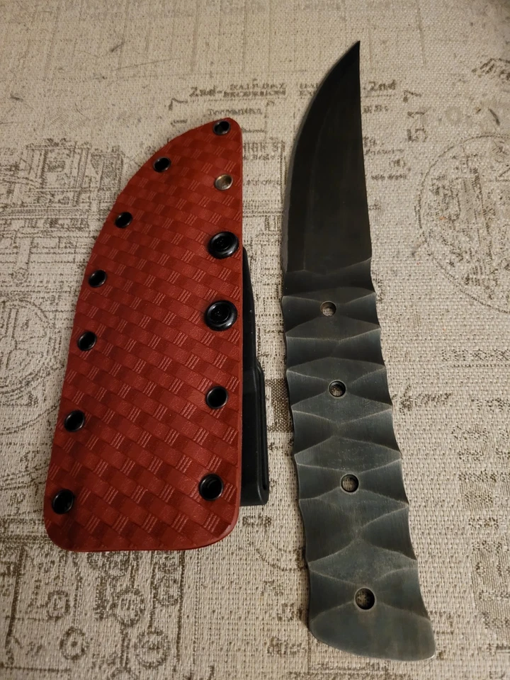 Cuchillo de hoja fija hecho a mano RcaneArtisan Tanto Foto 4 de 4