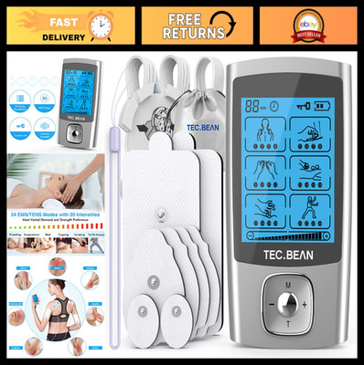 24 Modes TENS Unit Muscle Stimulator, Rechargeable Electric Pulse Massager, 8 Pa
