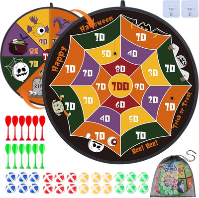 29'' Large Dart Board for Kids,With 24 Sticky Balls+12 Sticky Darts,Indoor/Sport