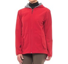 Elements Women's Large Soft Shell Anorak Lined Hooded Full Zip Jacket - Red