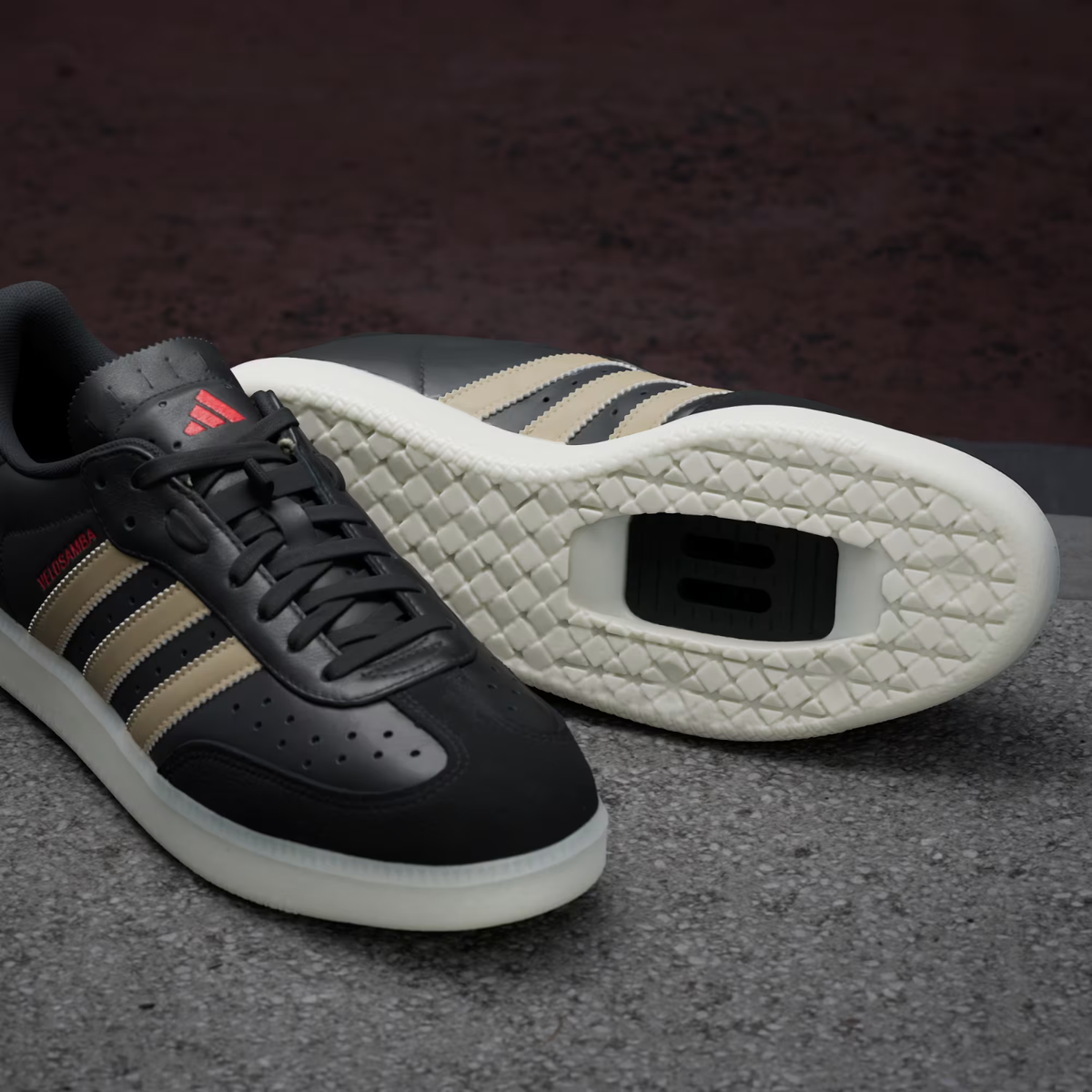 ウェア adidas VELOSAMBA 26.5 Adidas Velosamba Vegan Cycling Shoes White/Black US Men's 13