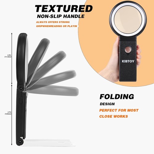 KIBTOY 30x 40x LED Magnifier with Folding Stand - Picture 2 of 9