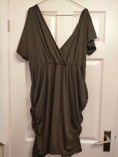 Shein black  Flattering Wrap Midi Dress 2XL