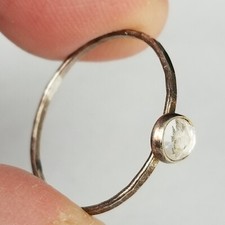 size 7 clear gemstone Sterling Silver 925 womens ring.